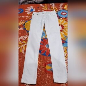 Polo Ralph Lauren Tompkins Skinny White Jeans Women’s Size 27 RL Embroidered Log